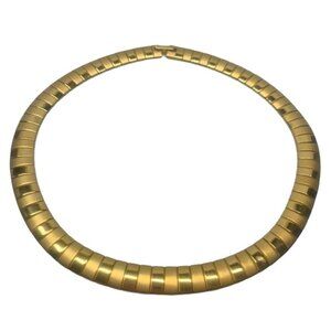 . Retro Vintage Y2K Gold Link Choker Necklace Z69